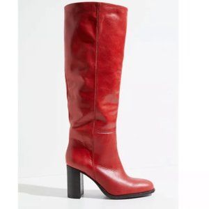 Free People Grayson Tall Boots -- Red